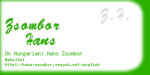 zsombor hans business card